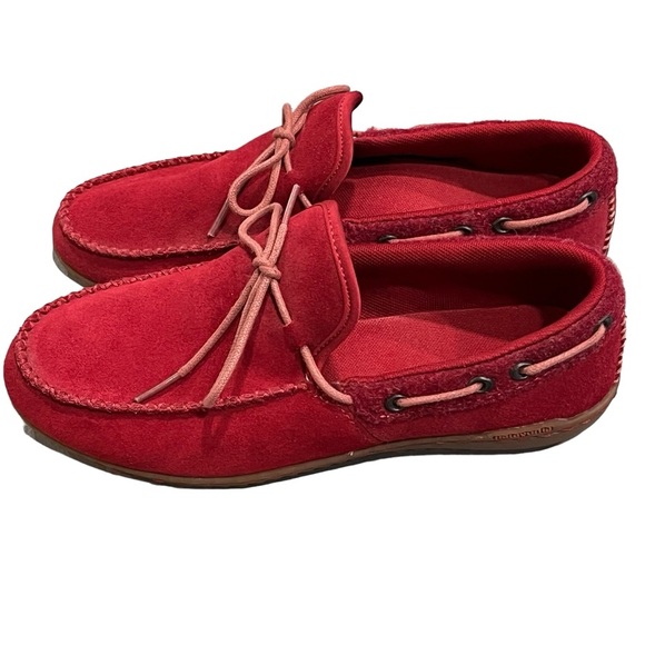 Women’s Patagonia Waxed Red Kula Suede Moccasins Size 7 - Picture 2 of 8